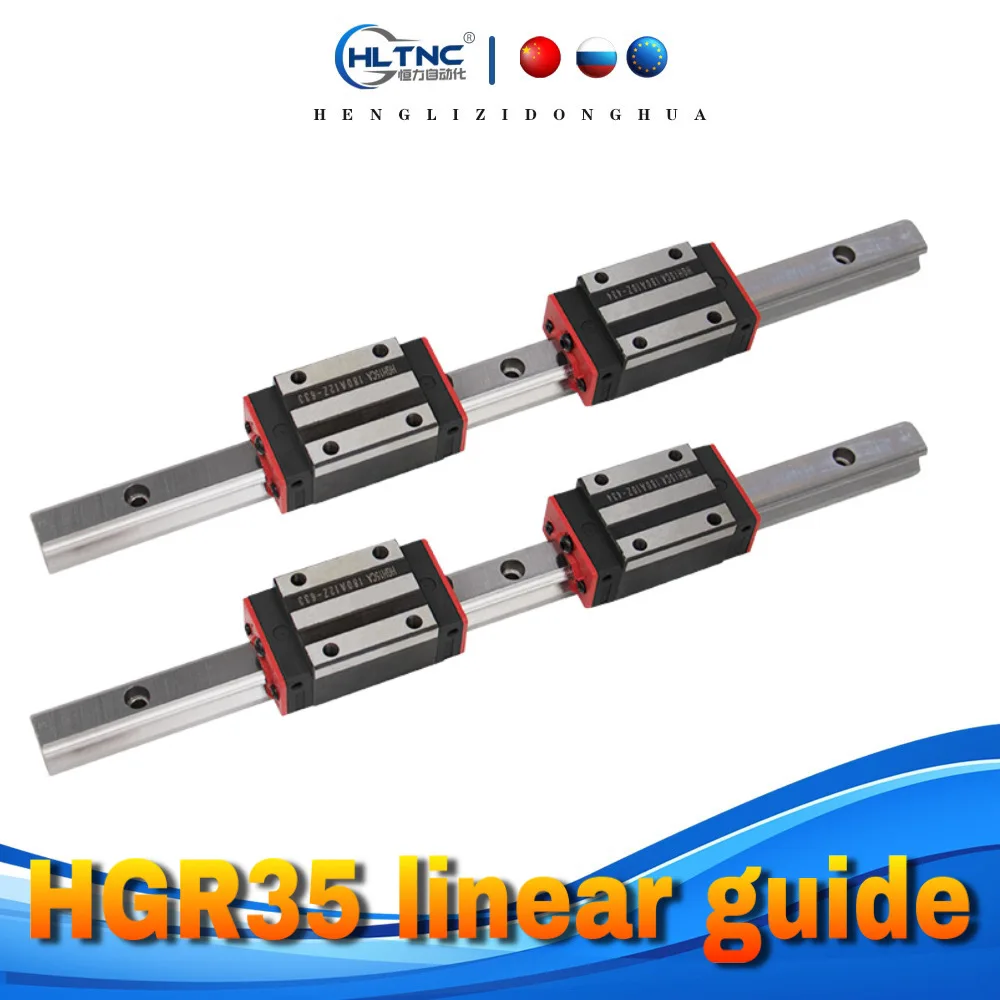 

CNC linear guide 2pcs HGR35 linear square rail 400mm-2600mm + 4pcs slides carriages HGH35CA or HGW35CC for CNC parts