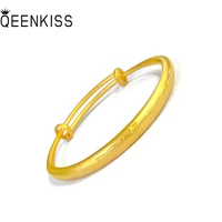 qeenkiss bt5220 fine jewelry wholesale fashion woman girl bride birthday wedding gift dragon phoenix 24kt gold bracelet bangle