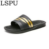 new arrivals mens summer slides shlip on breathable casual flip flops lightweight massage summer slippers for men size 39 45