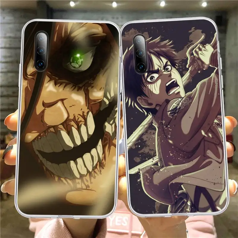 

Shingeki no Kyojin Eren Yeager Phone Case For Samsung S20 S21 Note20 A71 A30s A52 Plus Ultra lite Transparent Nax Fundas Cover