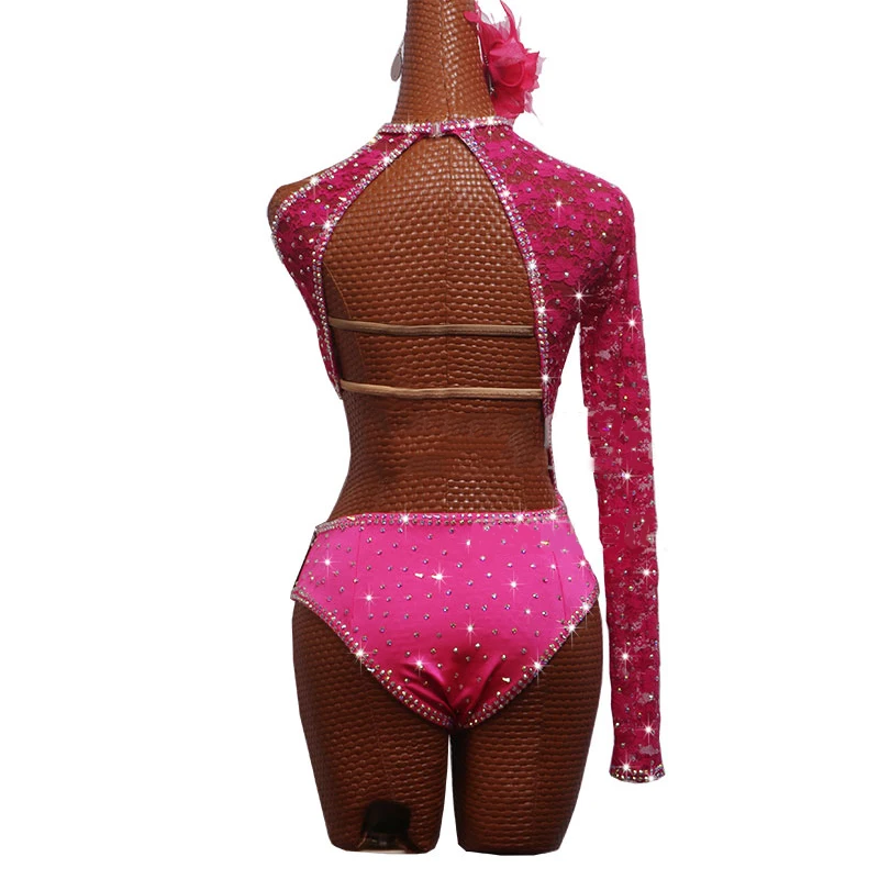 Женское платье для латиноамериканских танцев откровенное асимметричное