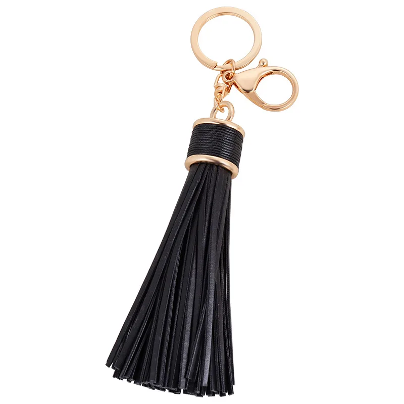 8 Colors Tassel Fringe Pu Leather Keychain Purse Bag Buckle HandBag Pendant For Car Keyring Holder Women Jewelry K226 | Украшения и
