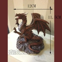 red dragon on rock fantasy figurinedragon standing on rock statue collectibledecorative art ornaments table decoration