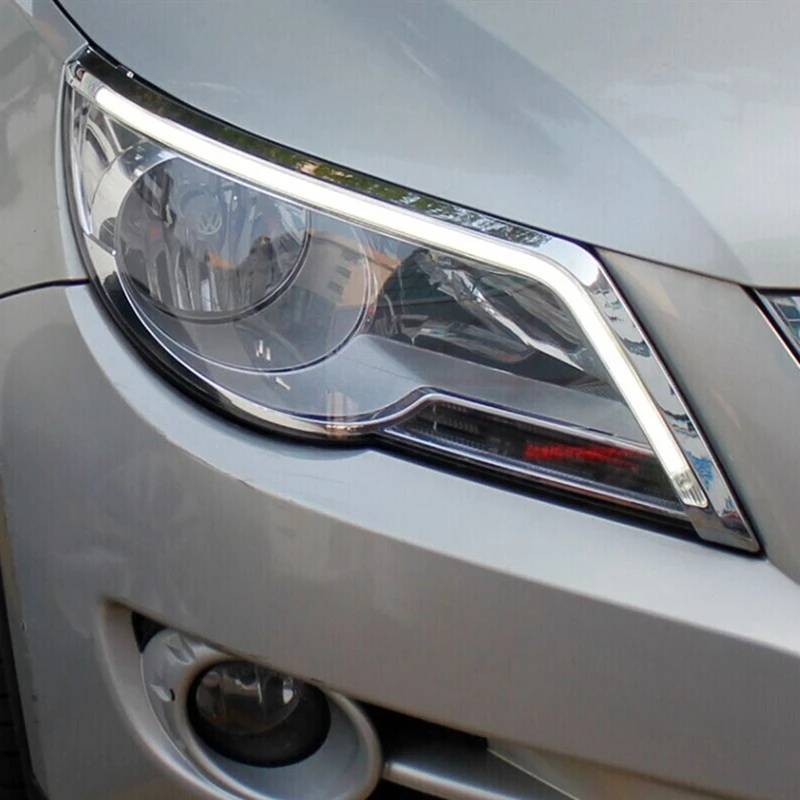 

Car Headlight Eyebrow Light Decoration Yellow Turn Signal Relay DRL LED Daytime Running Light for Tiguan 2010-2012