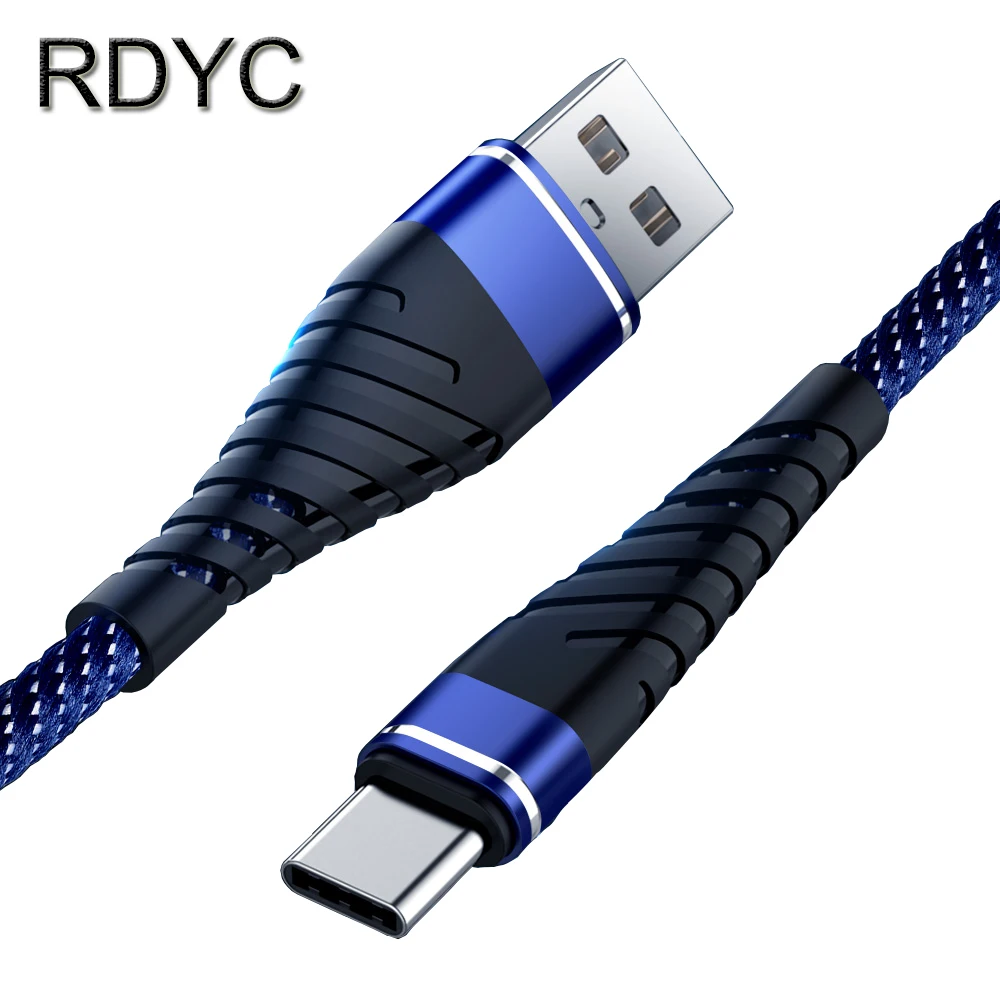 Кабель RDCY USB Type C для Xiaomi CC9 Pro Huawei P30 провод быстрой зарядки телефона Samsung S10 S9 S8