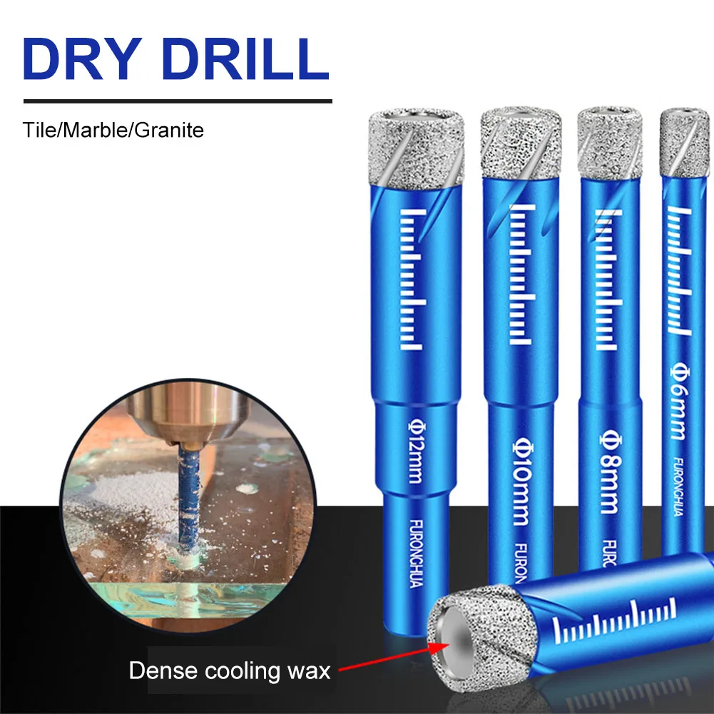 

Diamond Coated CoreBrazed Dry Bit Brazed Dry Drilling for Ceramic Tile Porcelain Marble Slate 5MM 6MM 8MM 10MM 12MM 14MM 16MM