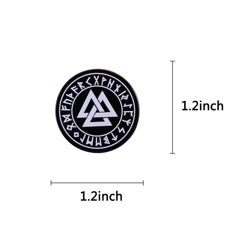 Тройной Треугольники Викинг норвежский Руна щит брошь страха амулет Pin к