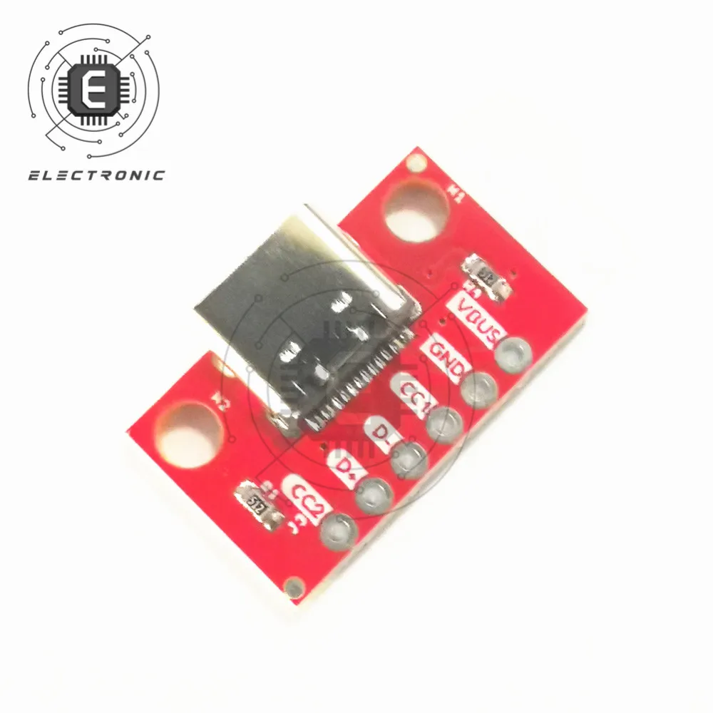 

16P USB 3.1 Type-C Female Test PCB Board Adapter 2.54mm Connector Socket For Data Transfer Power Adapter Board Module