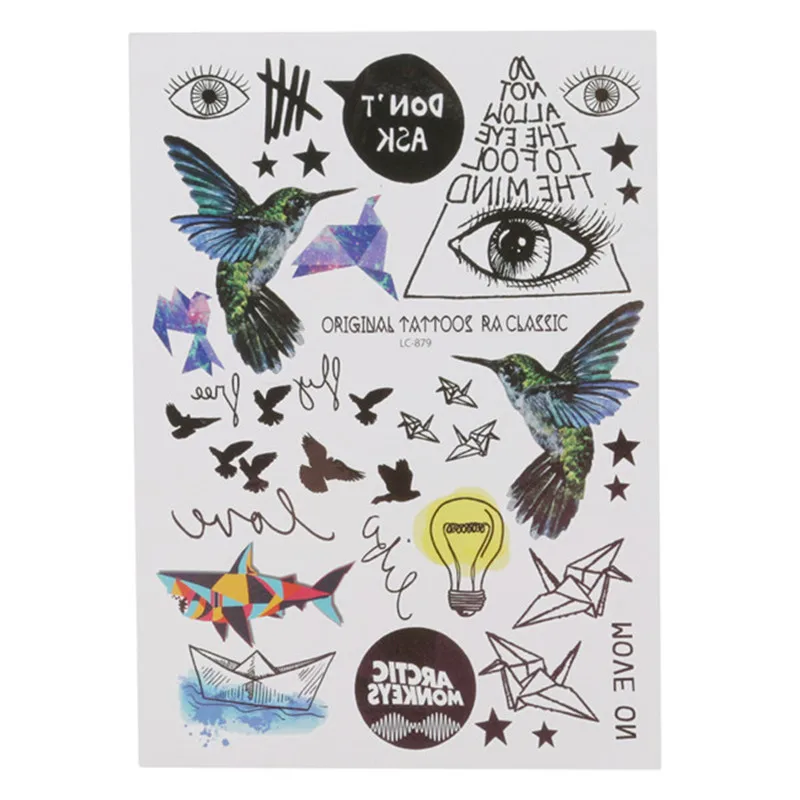 Водостойкое временное тату хна поддельные флеш-тату наклейки для влюбленных