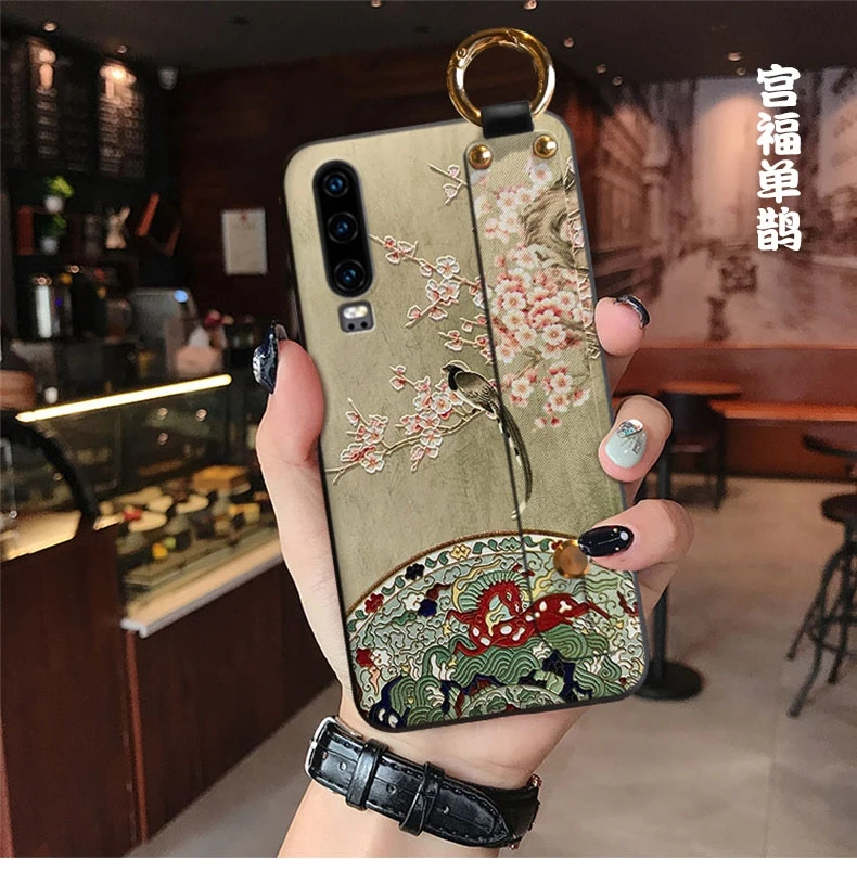 3D рельефный чехол для huawei Коврики 30 20 Pro Lite 20X P30 P20 Nova 5T 3e 3i Honor V30 20 9X 8X Max 7X 7C 10 Крышка наручный ремень Funda