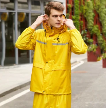 

Travel Outdoors Set Adult Pants Raincoat Women Waterproof Adult Poncho Men Rain Coat Jacket Impermeables Rain Gear BW50YY