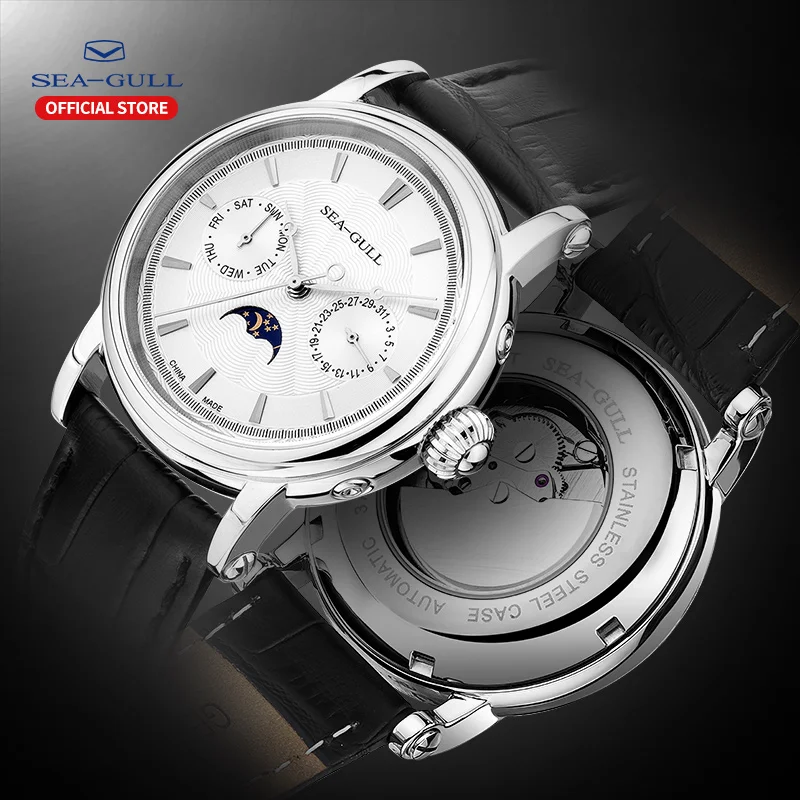 Чайка Бизнес часы Для Мужчин's Механические неделю календарь 30 м
