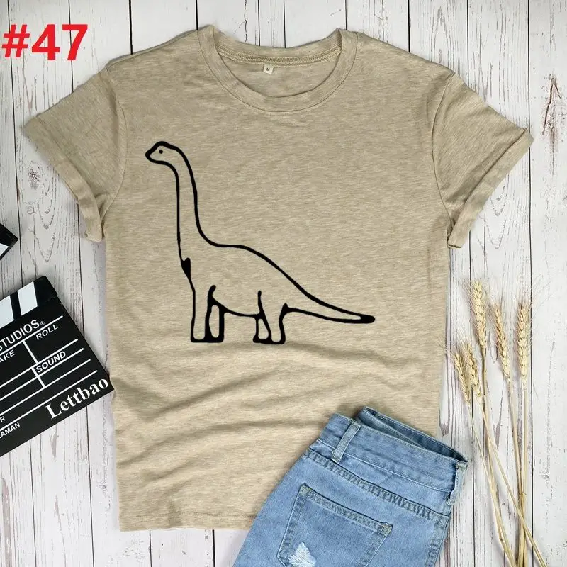 

Cute Dinosaur Women Printed T-shirt Women Short Sleeve Summer Tshirt Woman Tops Clothes Graphic Tee Femme