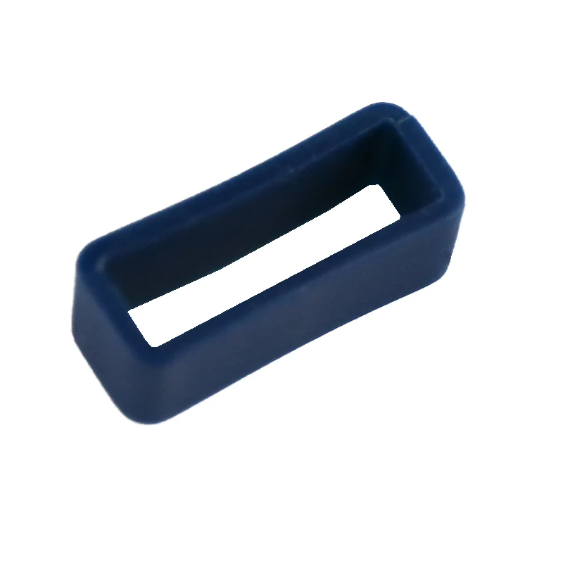 navy blue Watchbands Strap Loop ring Silicone Rubber Watch Bands Holder Locker Wrist Watch Accessorie 14 16 18 20 22 24 26mm(2 packs - Цвет ремешка: navy blue