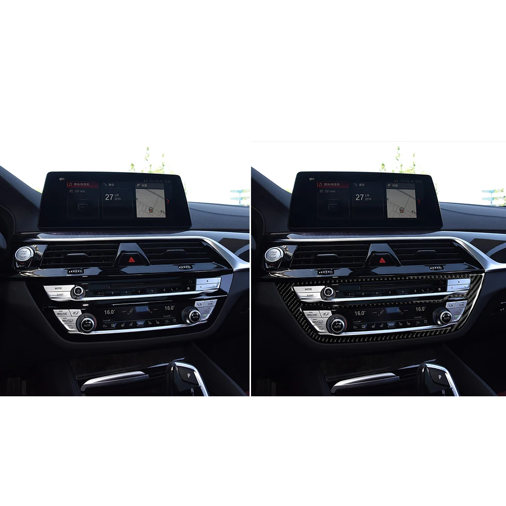 

Car Interior Carbon Fiber Decals Auto Air Conditioning CD Panel Stickers Car Styling for BMW 528i 530i 540i 5 Series G38