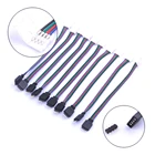 Разъем для светодиодной ленты RGB, 4 контакта, 10 шт., 5 шт., 1 шт., 10 мм, Бесплатная сварка, разъем для светодиодной ленты 5050 SMD RGB, аксессуары