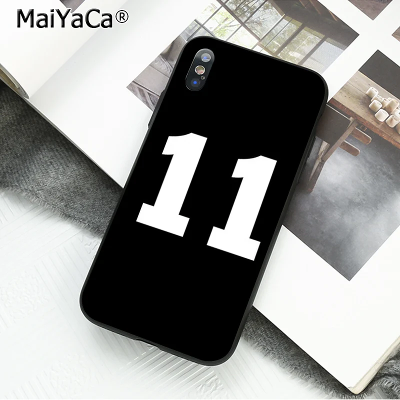 A12 MaiYaCa счастливое число и буква чехол для телефона iphone 11 Pro 11Pro MAX 8 7 6S Plus X XS MAX 5 5S SE XR - Цвет: A12