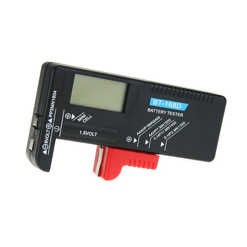

New BT168D Button Cell Tester Battery Tester Accumulator Tester For AA/AAA/C/9V Universal Indicate Meter Volt Checker