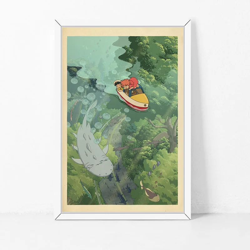 Домашнее украшение настенная Картина на холсте картина из мультфильма Миядзаки