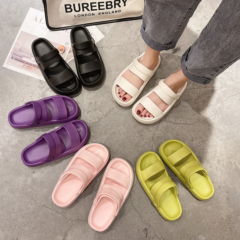 

Women Sandals Summer Platform Shoes Beach Outside EVA Slides Slippers Men Soft Thick Sole Non-slip Indoor Plus Size 42 43 Mujer