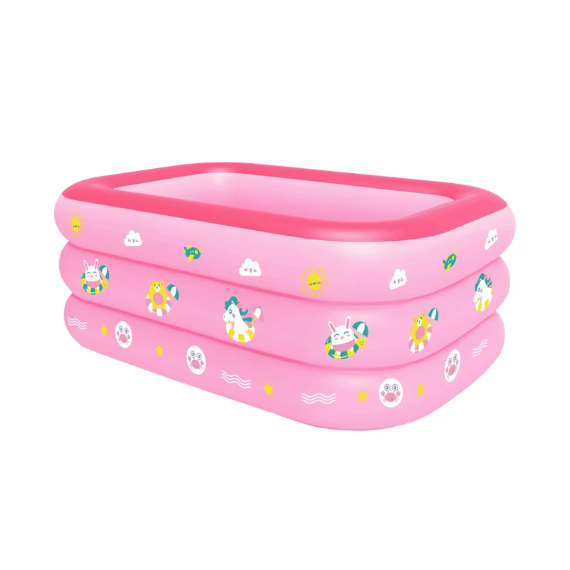 

110-210cm Children Bathing Tub Baby Home Use Paddling Pool Inflatable Square Swimming Pool Kids Inflatable Water Swimming Pool