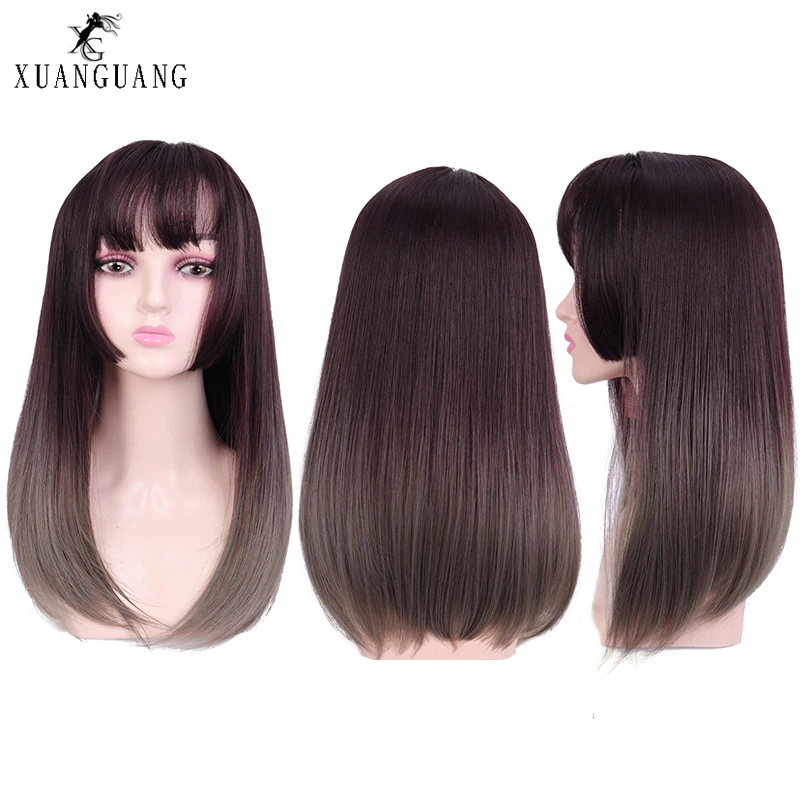 Женский длинный прямой парик из синтетического высокотемпературного волокна