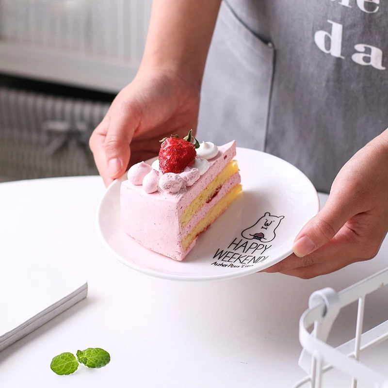 

Direct selling modern ceramics creative home kitchen breakfast fruit cake snacks snack spit plate storage decorative