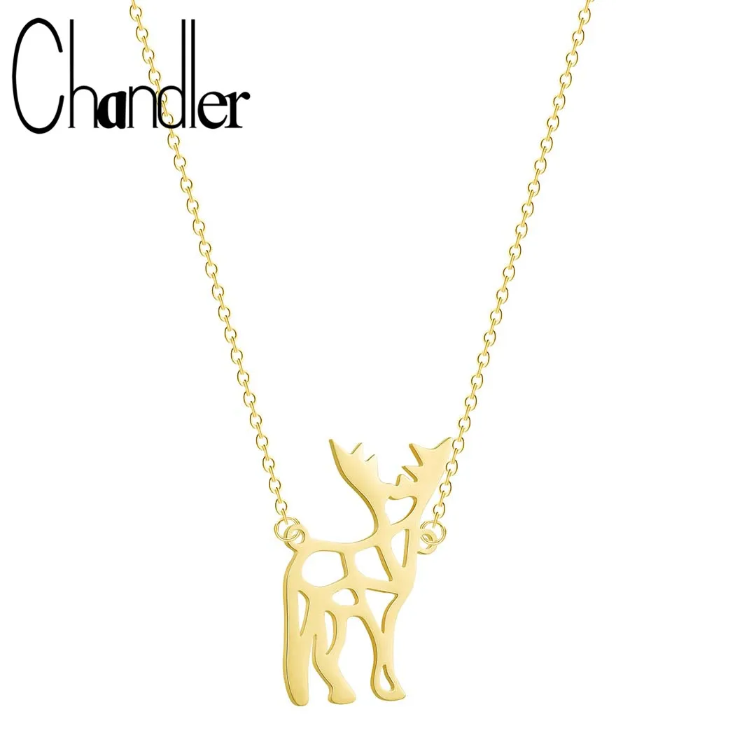 Ожерелья Chandler с оленем подвесками Чокеры для женщин животными цепочка 45 см чокер