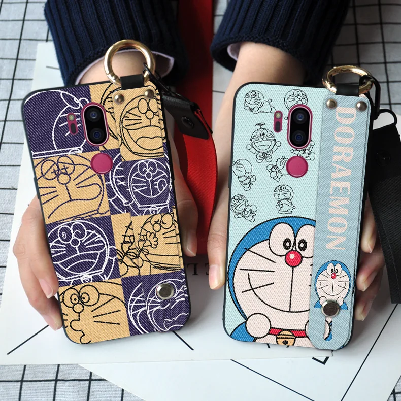 Силиконовый чехол с ремешком на запястье для LG Magna G4C G4 G5 G6 G7 ThinQ шейный ремешок ТПУ
