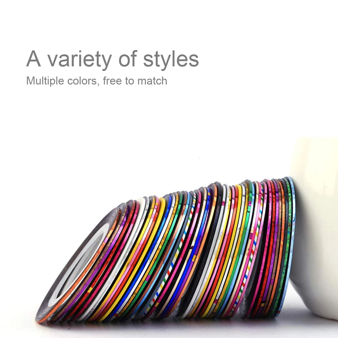 Горячая продажа 1 мм рулон чередование линии для украшения ногтей стикер Клейкая