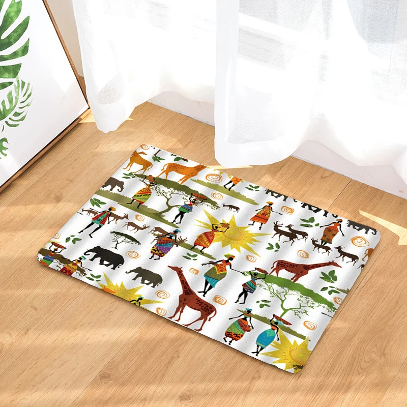 Водонепроницаемая занавеска для душа с принтом индийской Богемской женщины 2