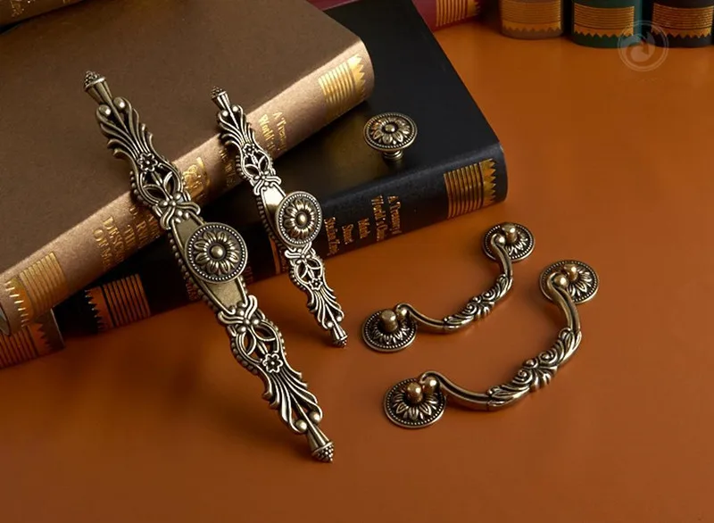 2 шт. ручка для кухонного шкафа под античную бронзу|Ручки шкафа| |