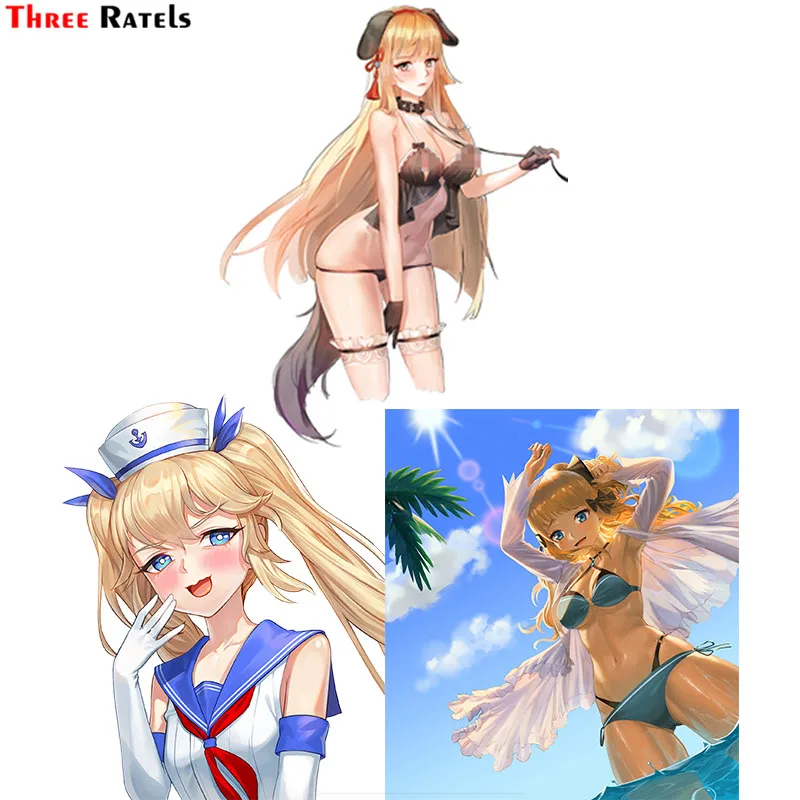 

Three Ratels F374 Waifu Cute Sexy girl Gor Last Origin Auto Accessories Car Stickers Vinyl Waterproof Laptop Motorcycle Decals