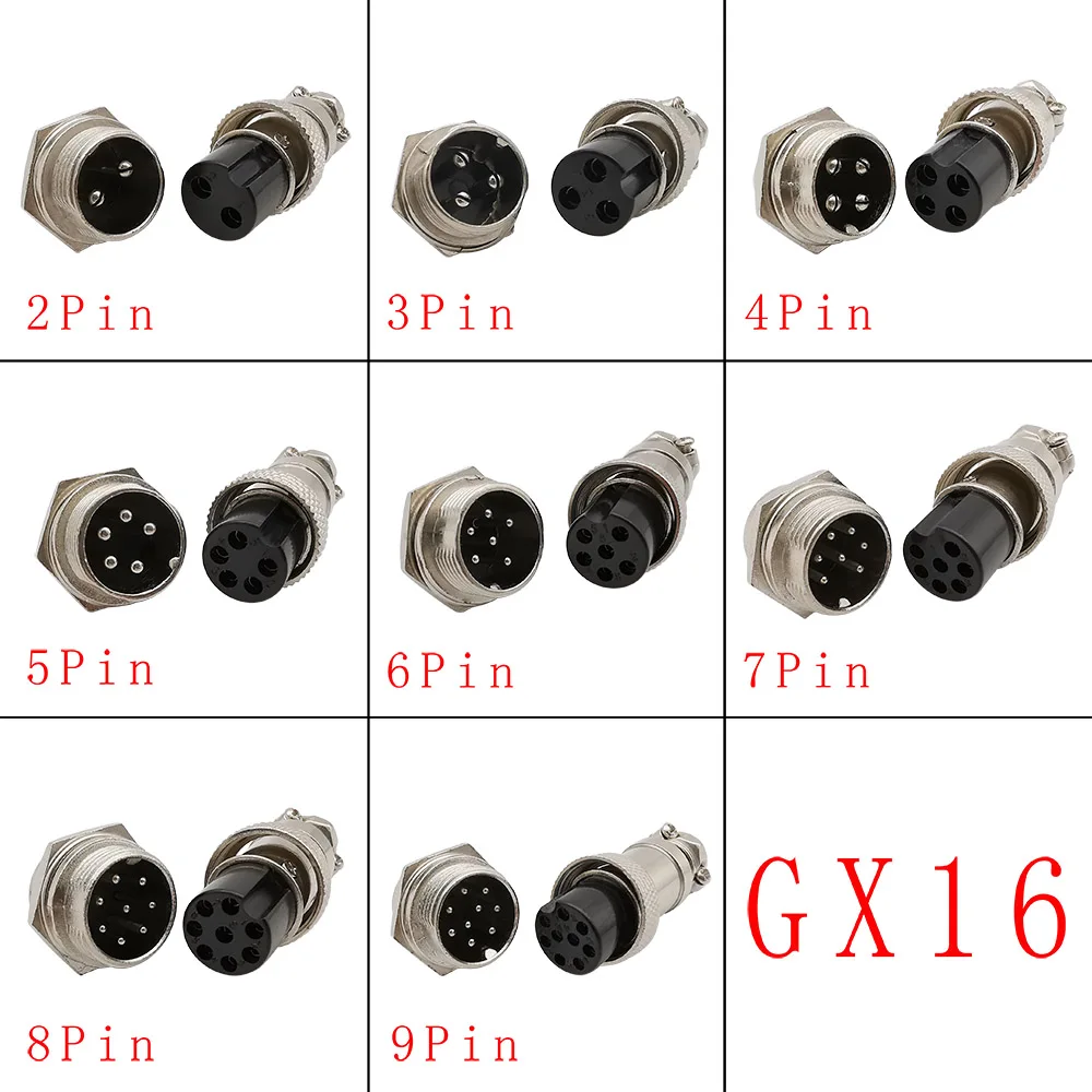 1 шт. GX16 2P 3P 4P 5P 6P 7P 8 Контактный Штекерный и гнездовой круглый авиационный
