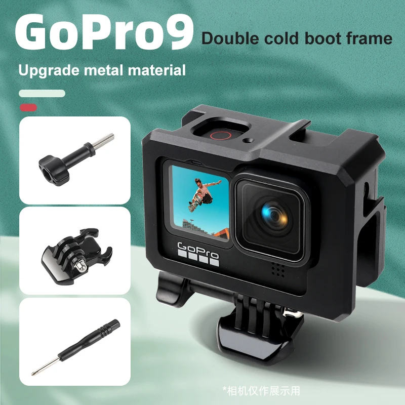 Черный Защитный чехол для Gopro Hero 9 защитный с кроличьими ушками противоударный