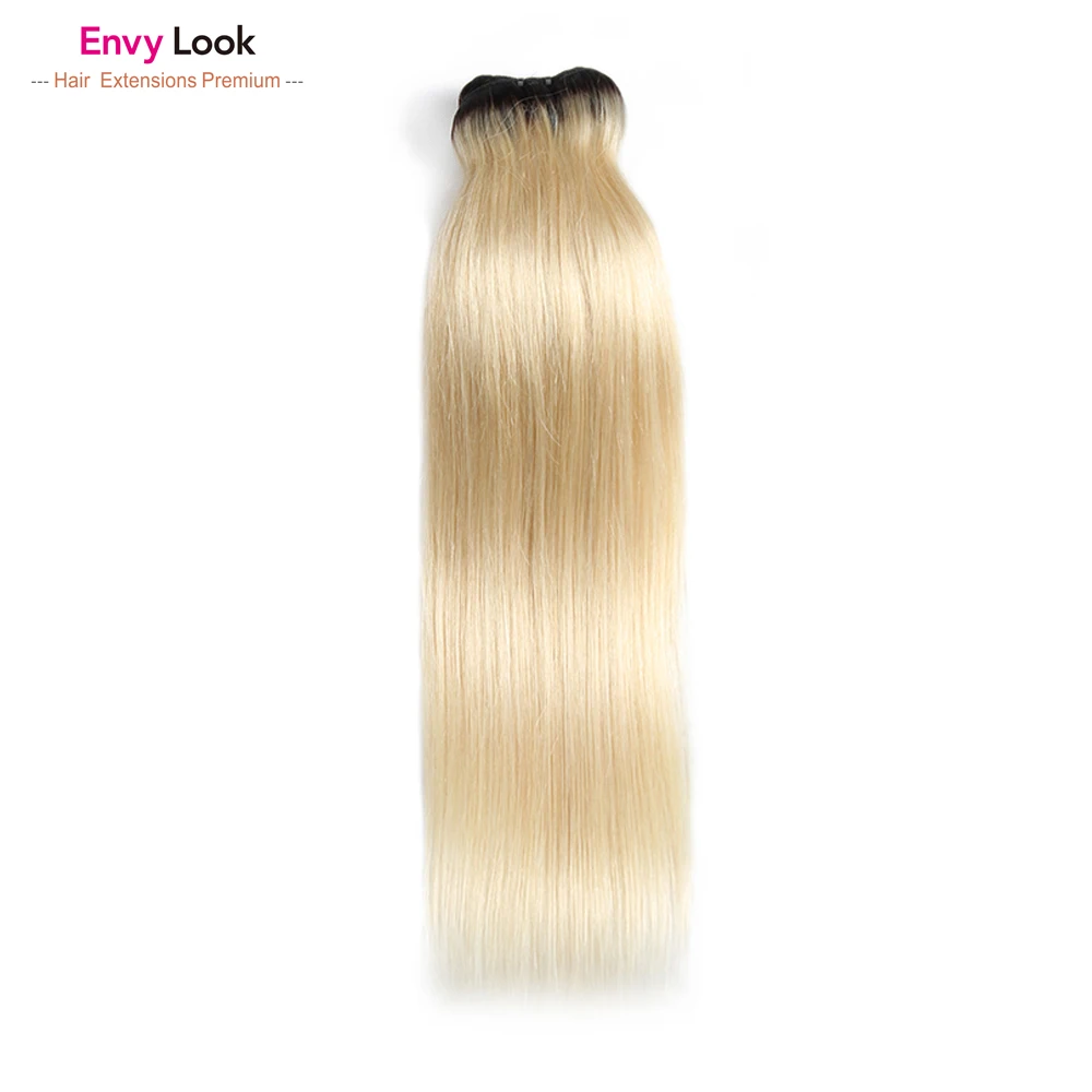 Envy Look 100% человеческие волосы ombre 1b 613/блондированные прямые 3 пряди с 4*4 кружевной