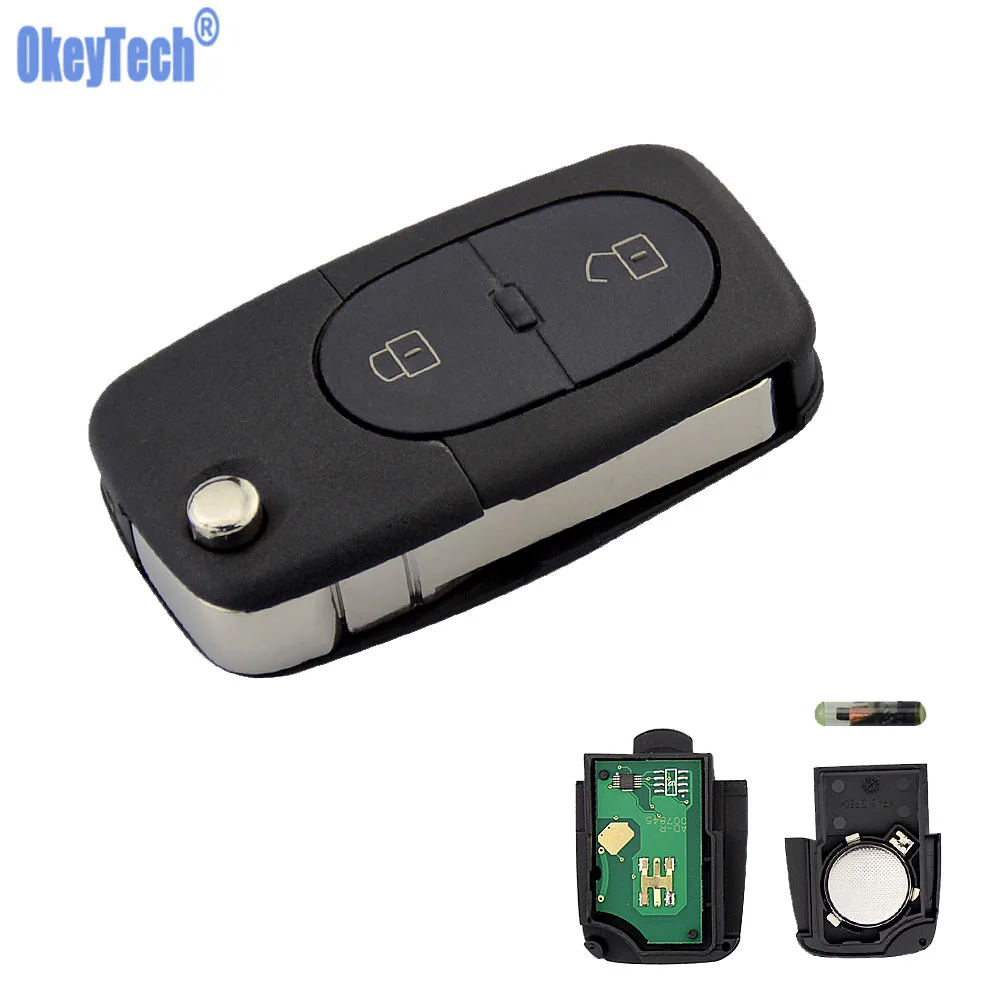 OkeyTech для Audi A3 A4 A6 A8 B6 дистанционный Автомобильный ключ 2 кнопки No31 HU66
