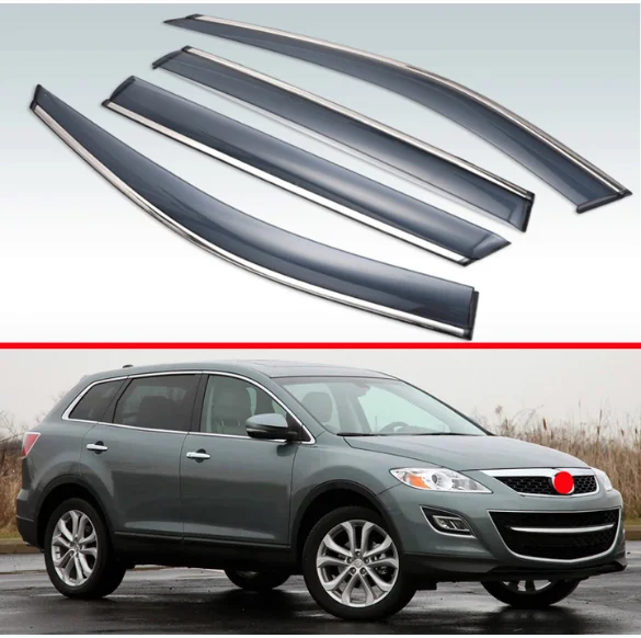

4 шт., пластиковые наружные вентиляционные козырьки для Mazda CX-9 2009-2012