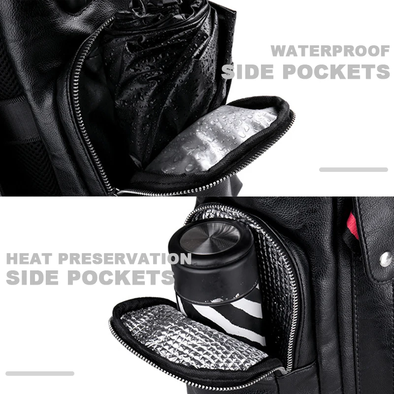 Рюкзак для путешествий мужской из искусственной кожи водонепроницаемый с