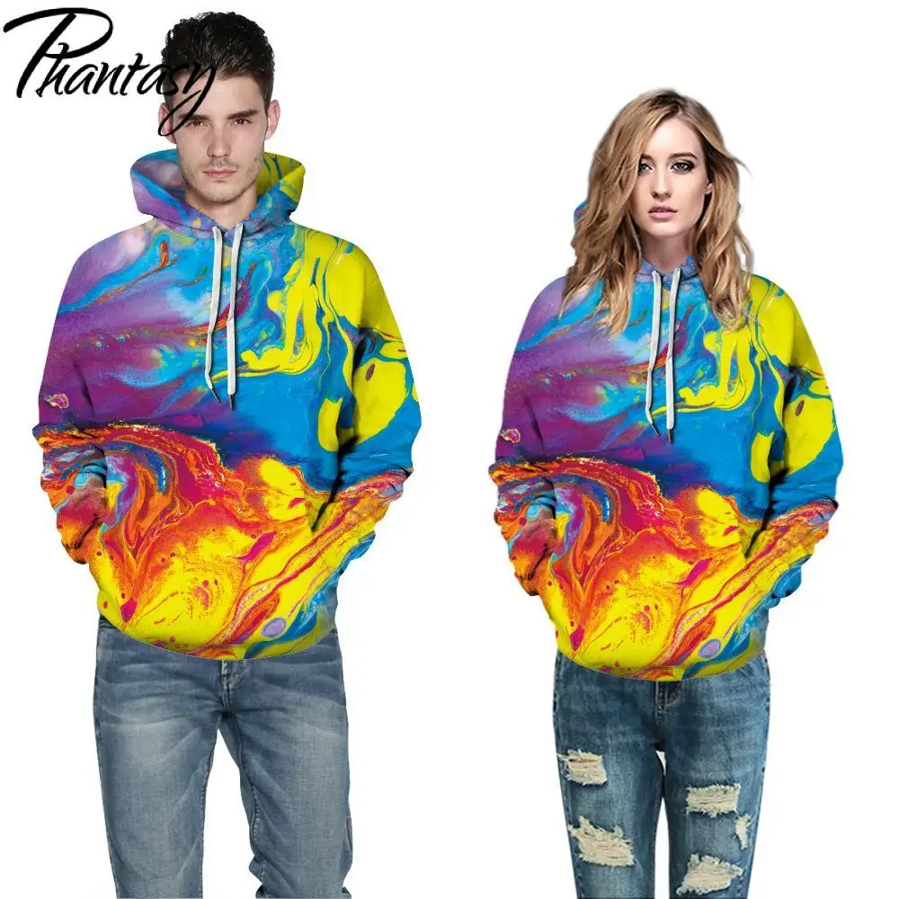 

Phantasy Women Men Tidal Print Hoodie Yin Yang Guitar Pullover Autumn Hooded Sweatshirt Jacket Warm Casual Streetwear Outwear