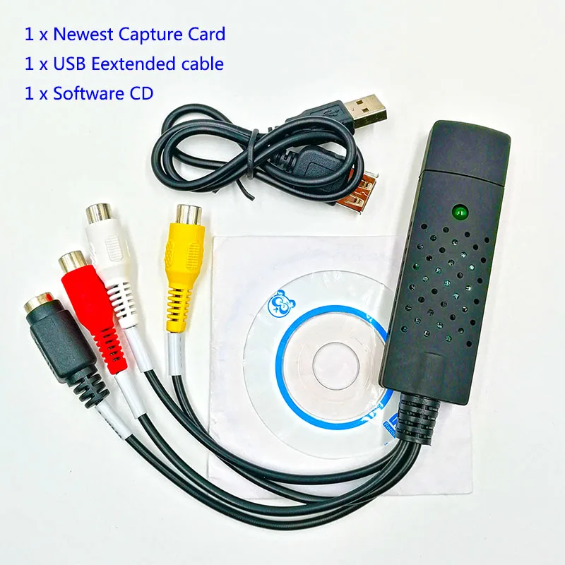Для ПК/ноутбука USB 2 0 Карта видеозахвата ТВ тюнер VCR DVD AV аудио преобразователь
