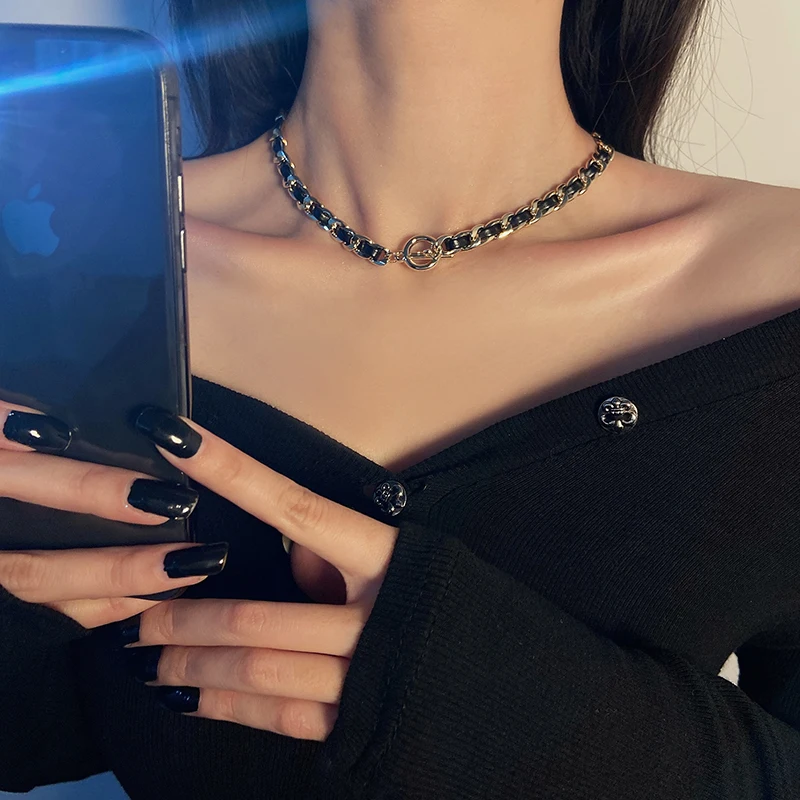 Мягкая Роскошная пряжка цепочка до ключиц в стиле ретро нишевой дизайн Ins простое