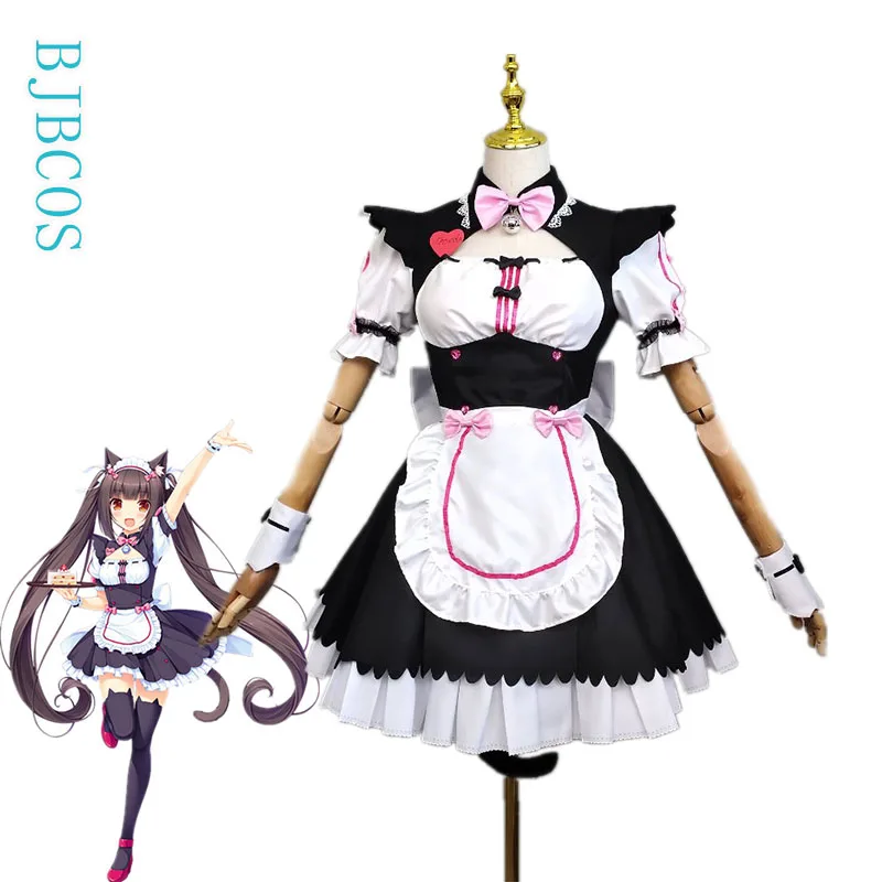 Chocola NEKOPARA Cosplay Chocola Vanilla Maid Dress Costume Anime Cat Neko Girl Costumes Women Outfits