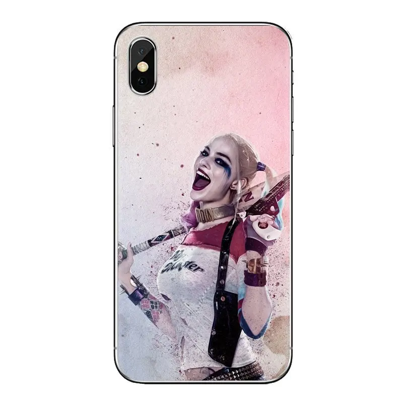 Крышка корпуса TPU Харли Куинн самоубийцы отряд для samsung Galaxy S2 S3 S4 S5 мини S6 S7 край S8 S9