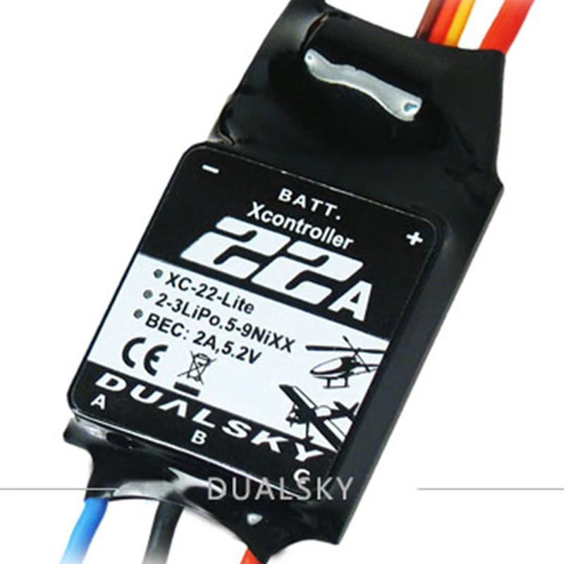 

DualSky X control ler Lite 12A 22A 45A 65A бесщеточный ESC для дистанционного управления самолетом/беспилотником с неподвижным крылом/Запчасти для радиоуправ...