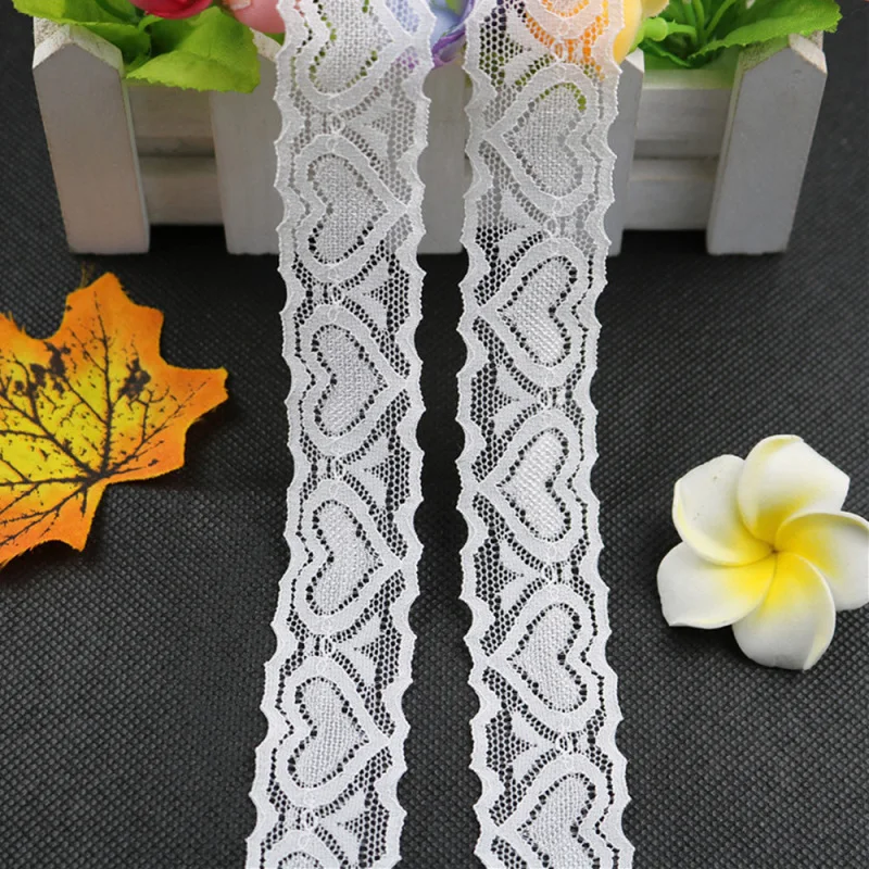 5 ярдов в форме сердца эластичные ленты кружевная отделка сделай сам ручная