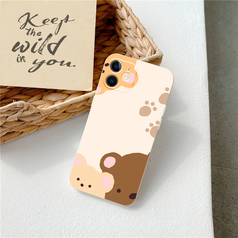 cute bear pattern smart phone case for vivo s1 pro z1 pro y93 v21e y20 20i 12s v17 v19 silicone back cover free global shipping