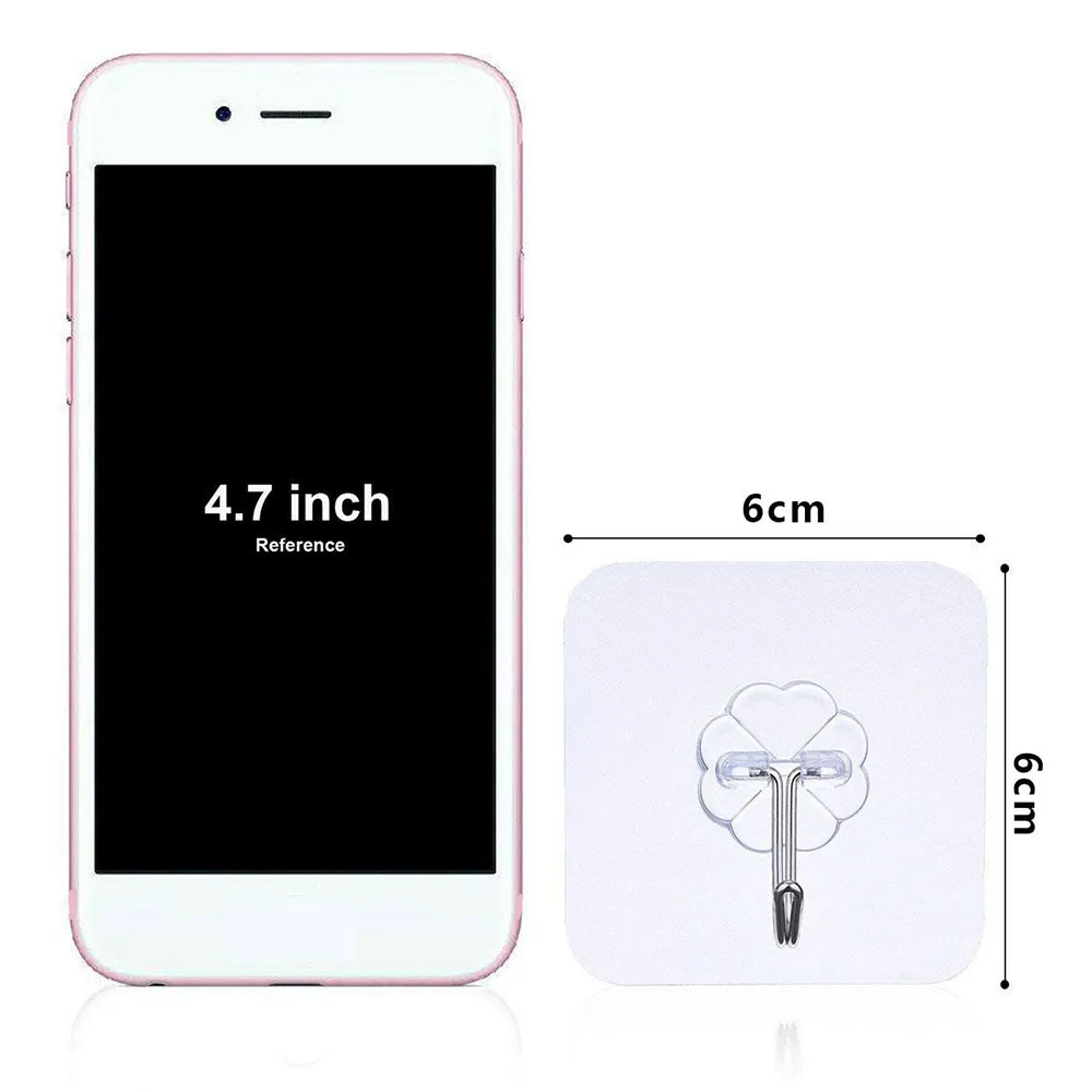 5 шт. волшебный крючок для кухни без гвоздей прозрачный сильный липкий тяжелый