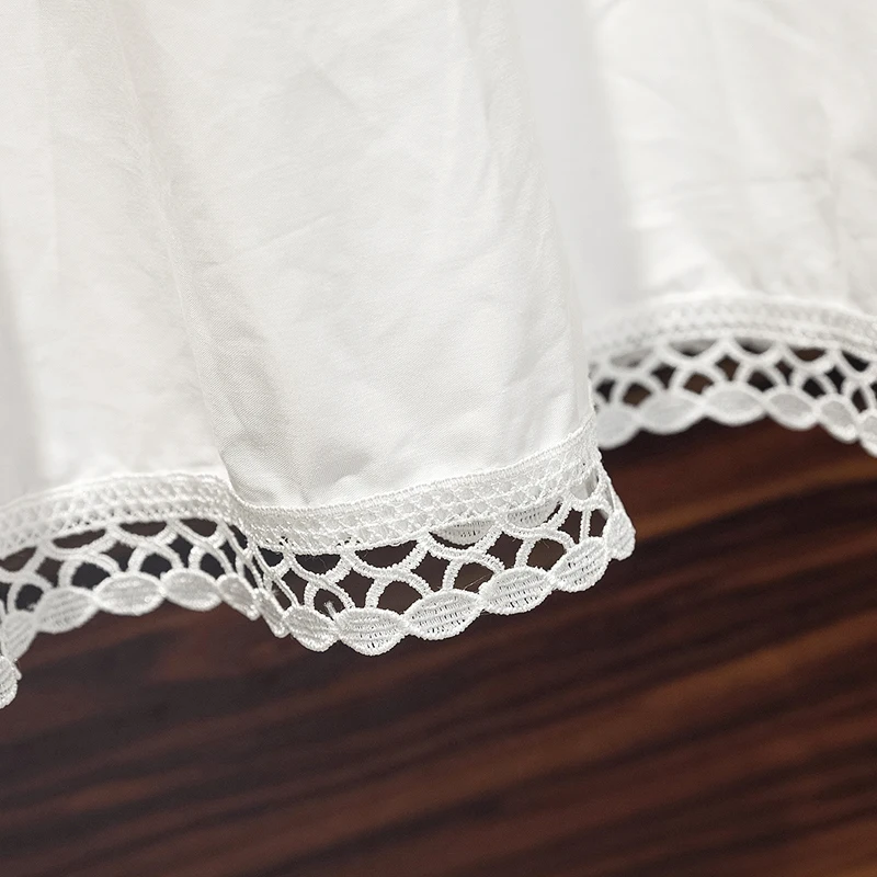 

4XL Plus Size Women Kawaii Mini Dress Summer 2021 Short Sleeve Cotton Tshirt Patchwork White Lace Loose Casual Korean Dresses