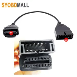 Высококачественный 12-контактный разъем OBD 2 OBD2 для GM 12-Контактный адаптер для 16-контактного диагностического кабеля для GM 12-Контактный Удлинительный кабель для старого автомобиля